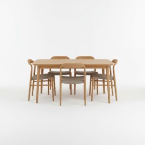 Scandinavian Dining Table 6-Seater Oak